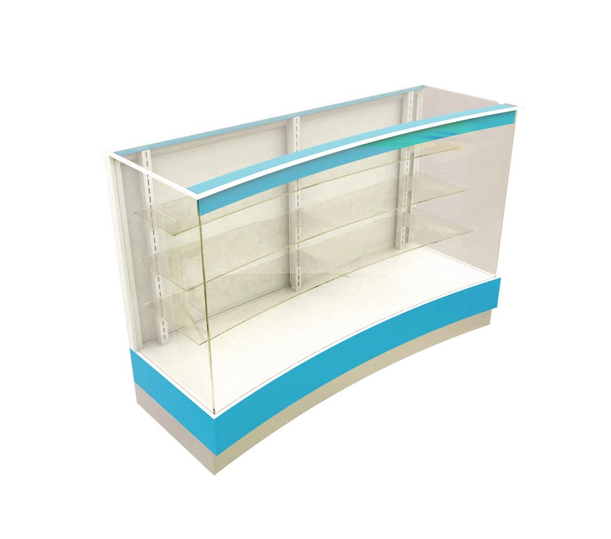 VITRINA TIPO OLA CONVEXA C/ ILUMINACION FDM331