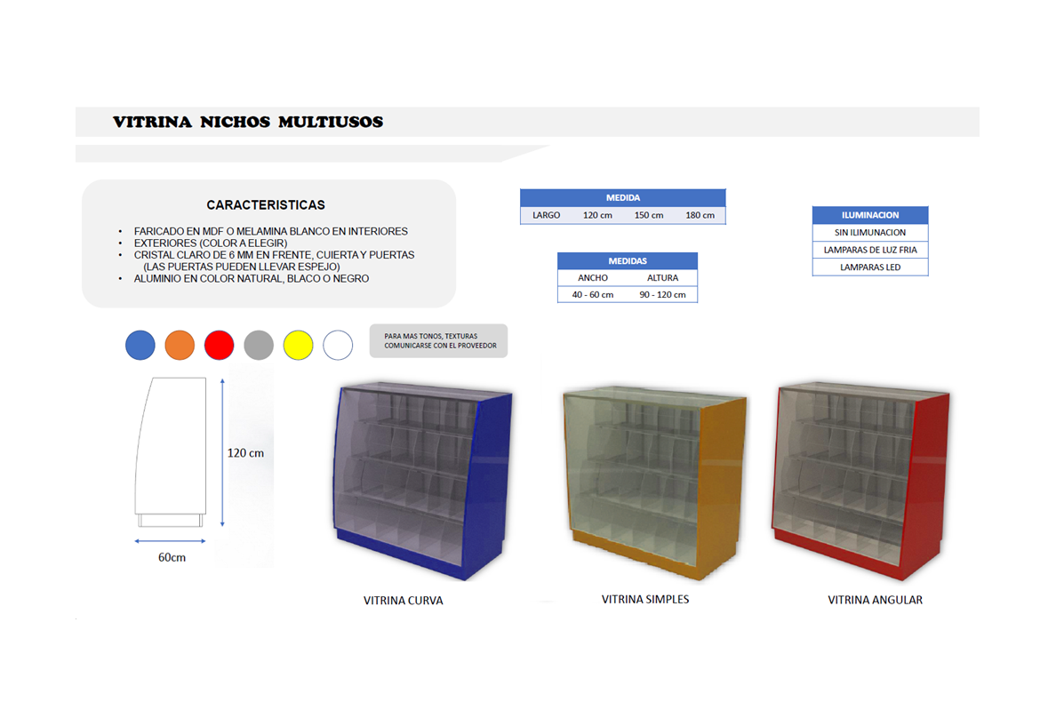VITRINA NICHOS MULTIUSOS FDM343