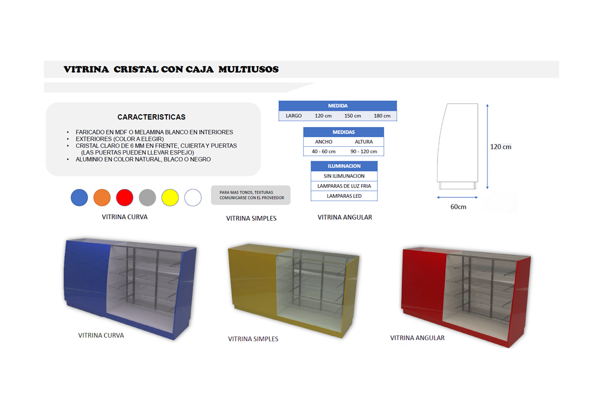 VITRINA CAJON CON CAJA MULTIUSOS FDM345