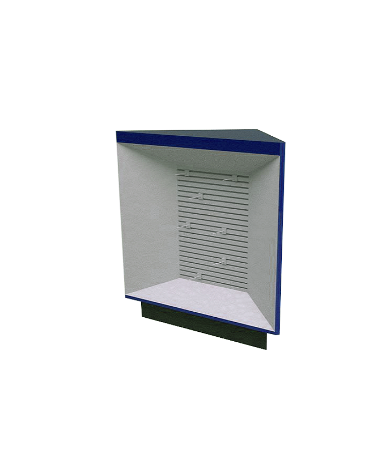 ESQUINERO TRIANGULAR C/PANEL RANURADO FDM383