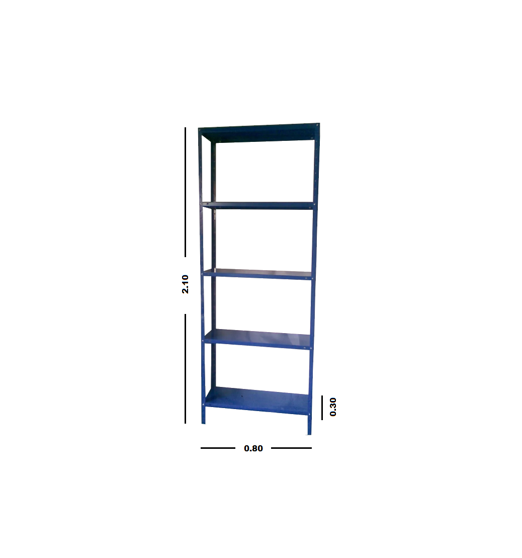 ANAQUEL METALICO CALIBRE 14 EN POSTE Y CALIBRE 24 ENTREPAÑOS CON 5 – 6 – 7 Y 8 ENTREPAÑOS FDM402