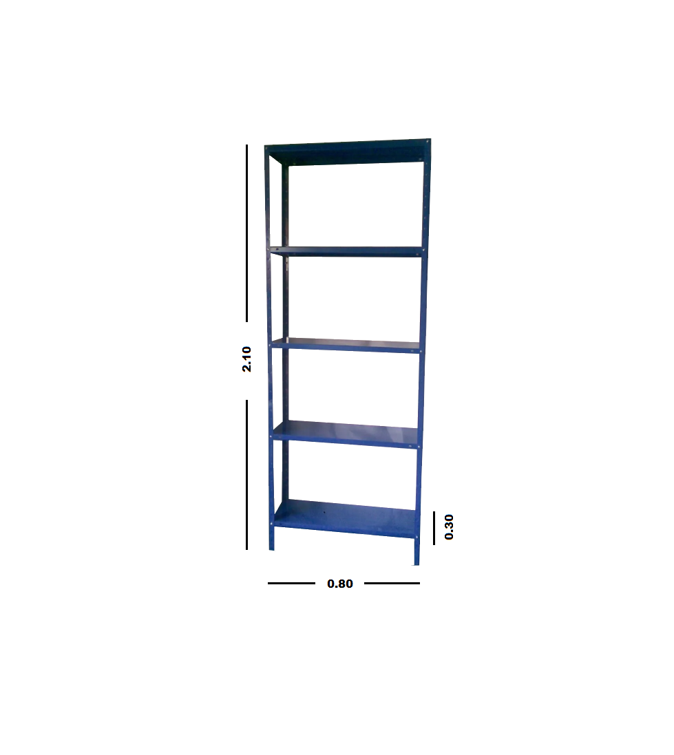 ANAQUEL METALICO CALIBRE 16 POSTE CALIBRE 26 ENTREPAÑOS CON 5 – 6 – 7 Y 8 ENTREPAÑOS FDM403