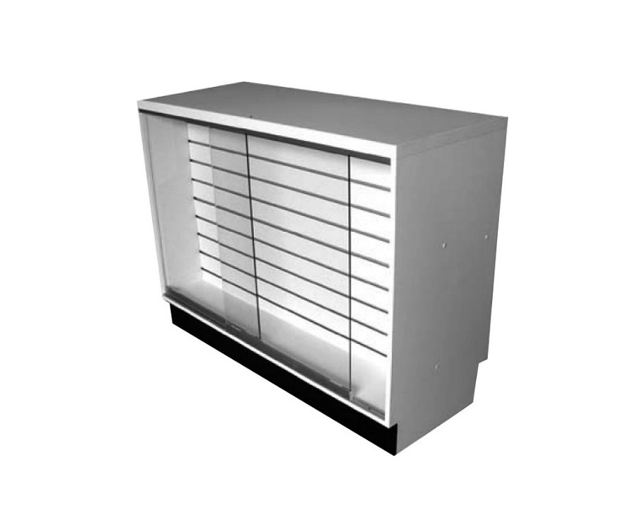 EXHIBIMOSTRADOR CON CRISTAL PUERTA DESLIZANTE DE CRISTAL FDM457
