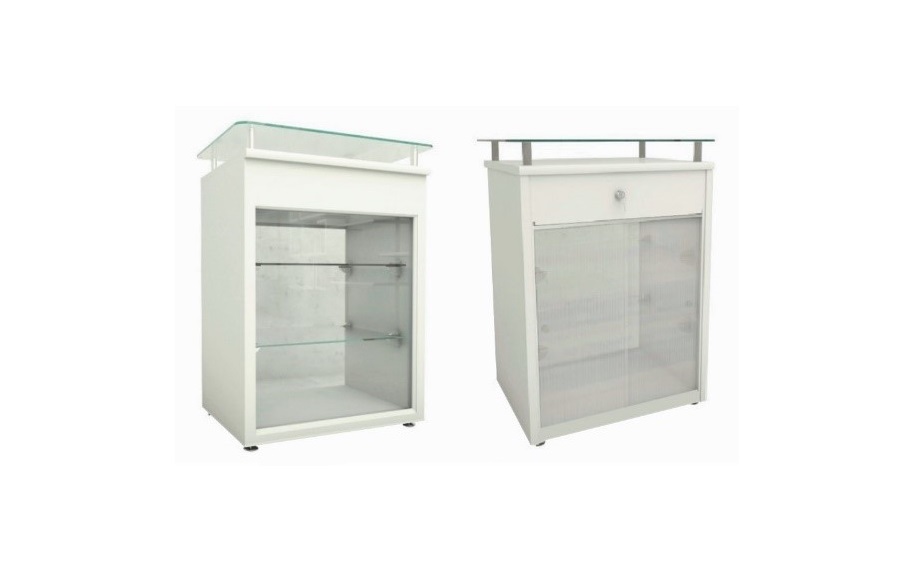 MOSTRADOR VITRINA C/ ENTREPAÑO DE CRISTAL FDM469